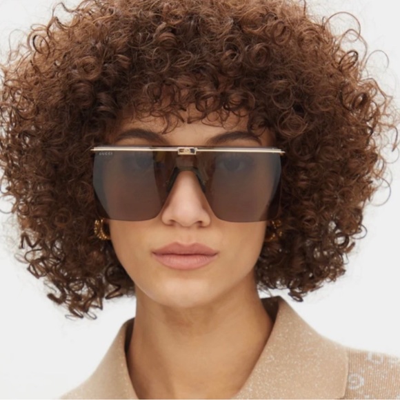 NEW GUCCI GG1096S 002 UNISEX SHIELD SUNGLASSES GUCCI GG1096S - Picture 4 of 14